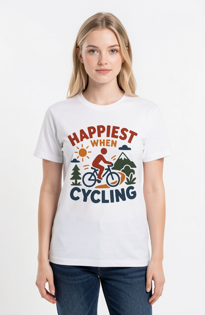 Happiest When Cycling T-Shirt