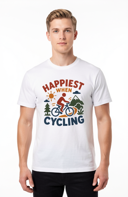 Happiest When Cycling T-Shirt
