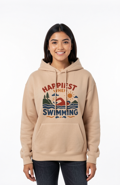 Happiest When Swimming Hoodie