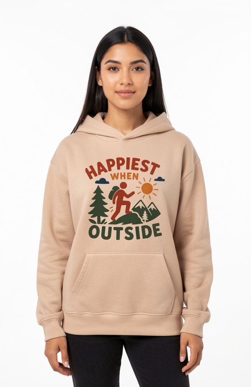 Happiest When Outside Hoodie