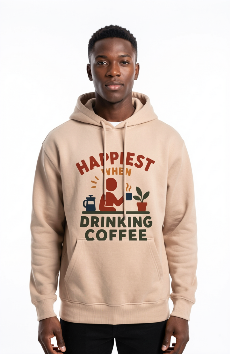 Happiest When Drinking Coffee Hoodie
