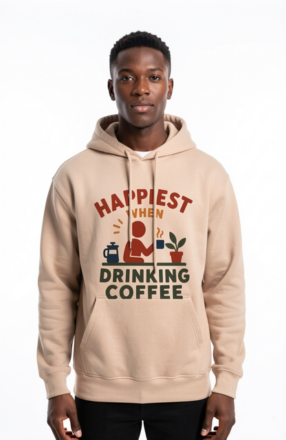 Happiest When Drinking Coffee Hoodie