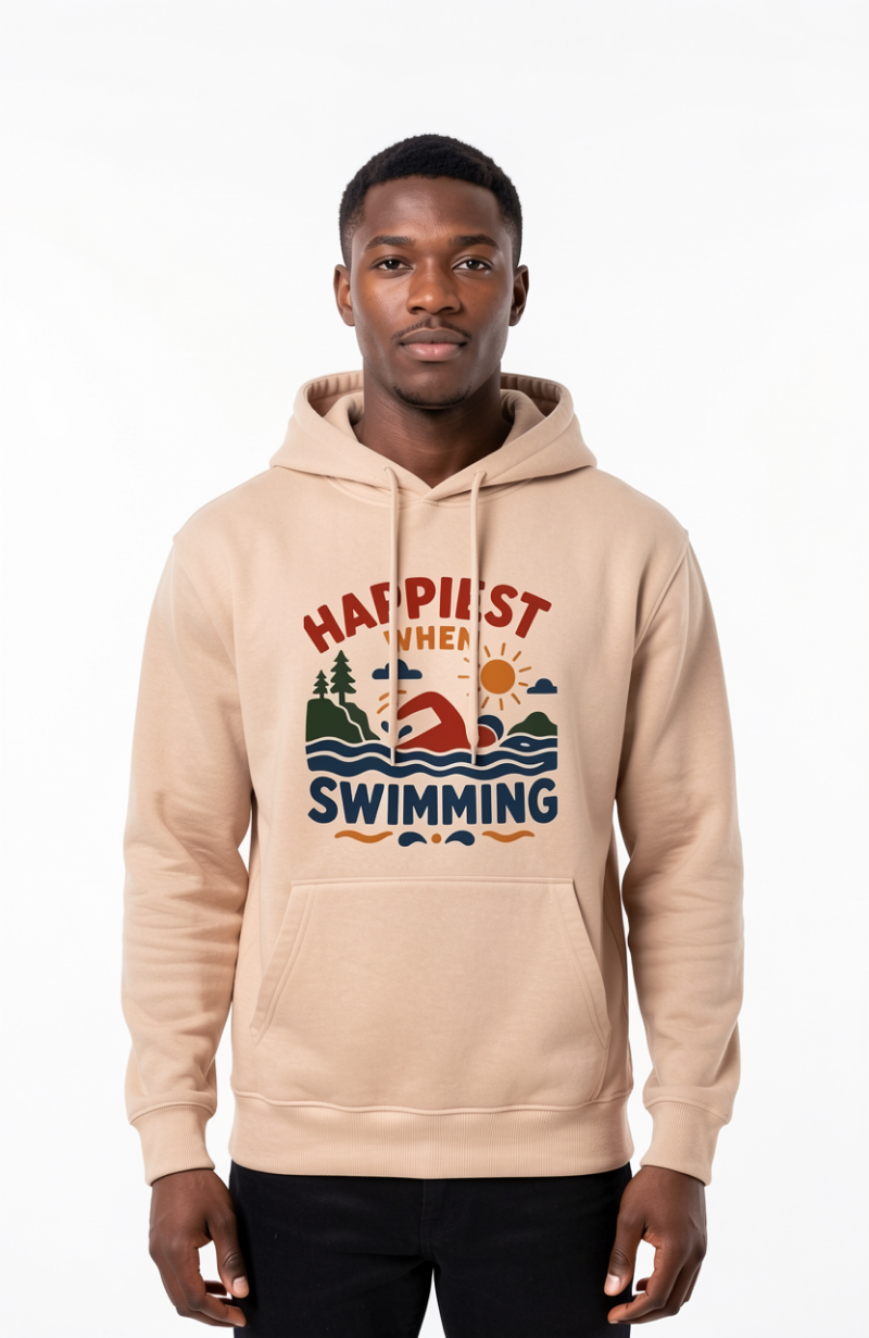 Happiest When Swimming Hoodie