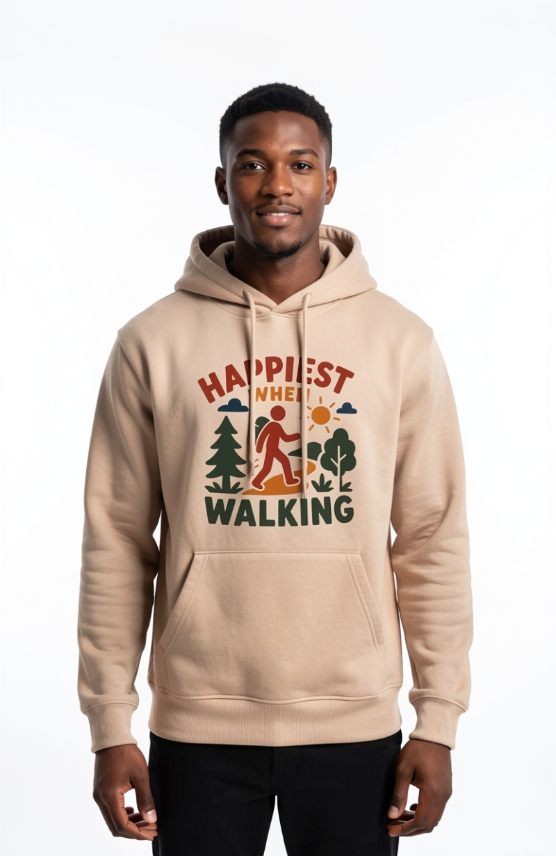 Happiest When Walking Hoodie