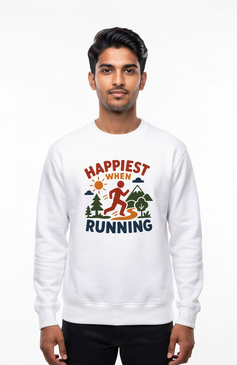 Happiest When Running Sweatshirt