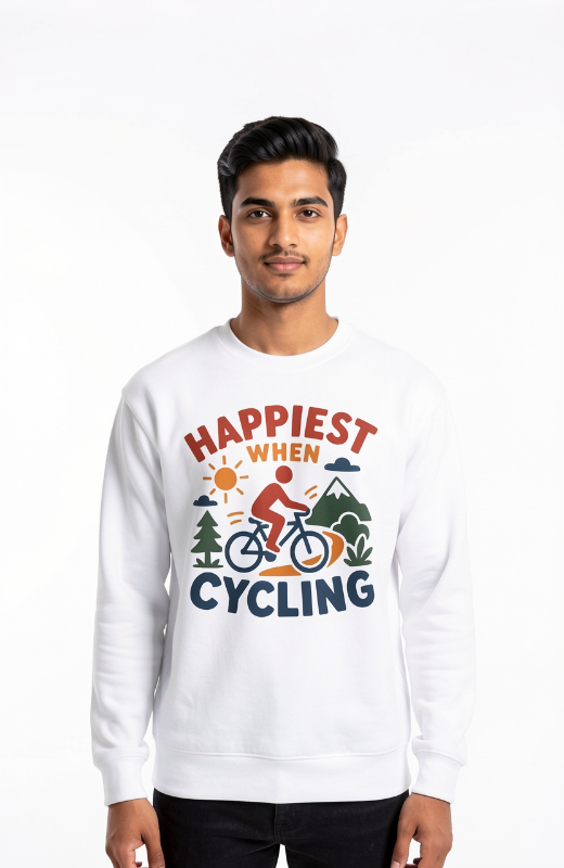 Happiest When Cycling Sweatshirt