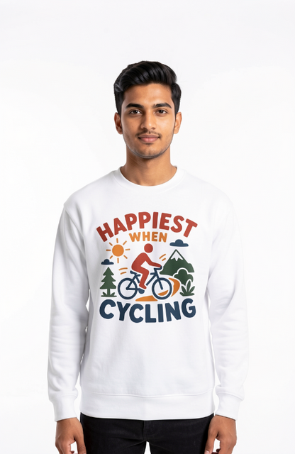 Happiest When Cycling Sweatshirt