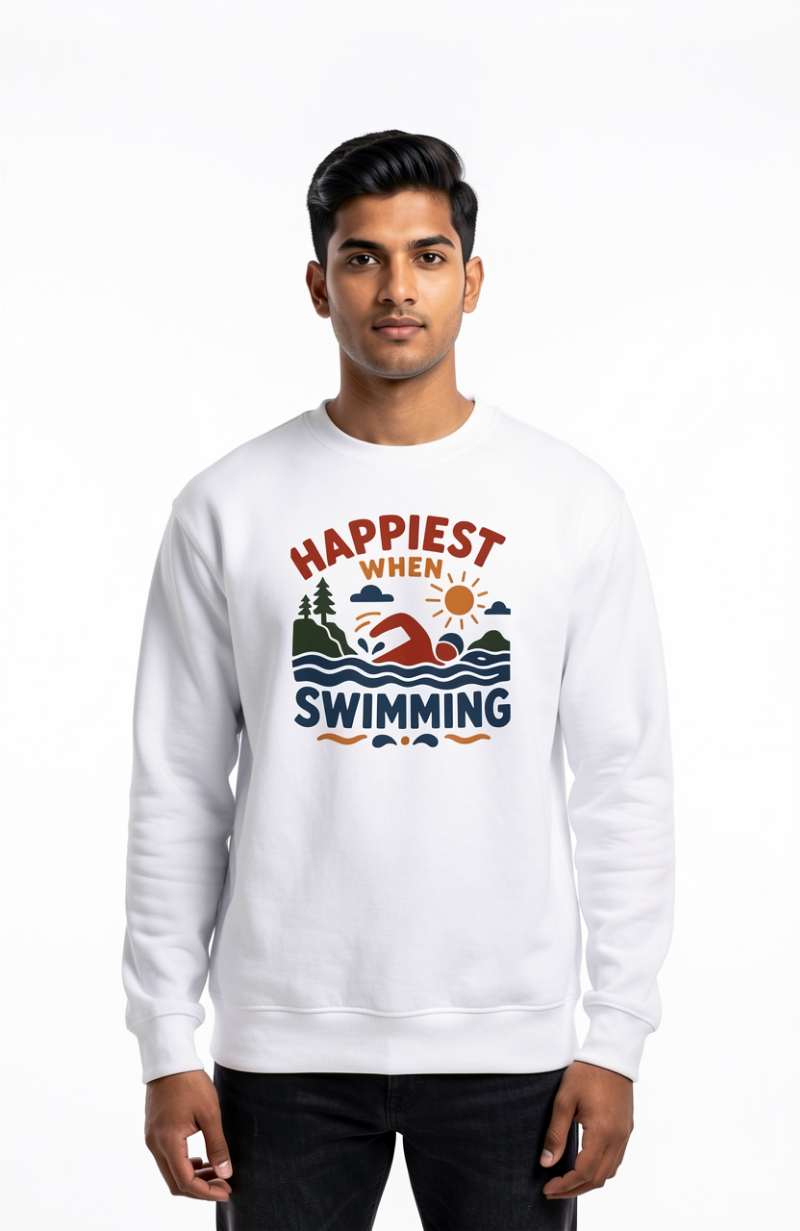 Happiest When Swimming Sweatshirt