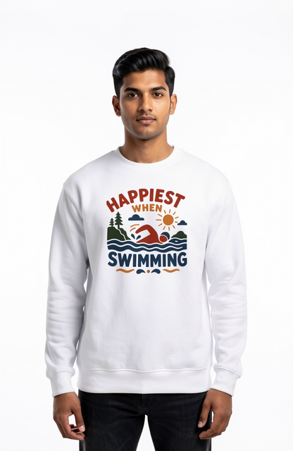 Happiest When Swimming Sweatshirt