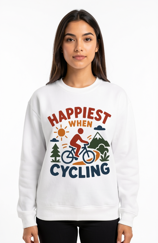Happiest When Cycling Sweatshirt