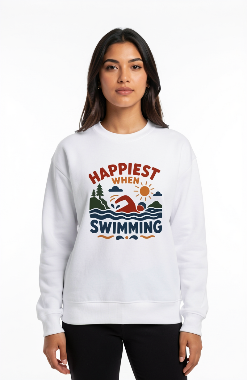 Happiest When Swimming Sweatshirt