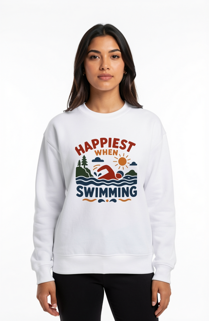Happiest When Swimming Sweatshirt
