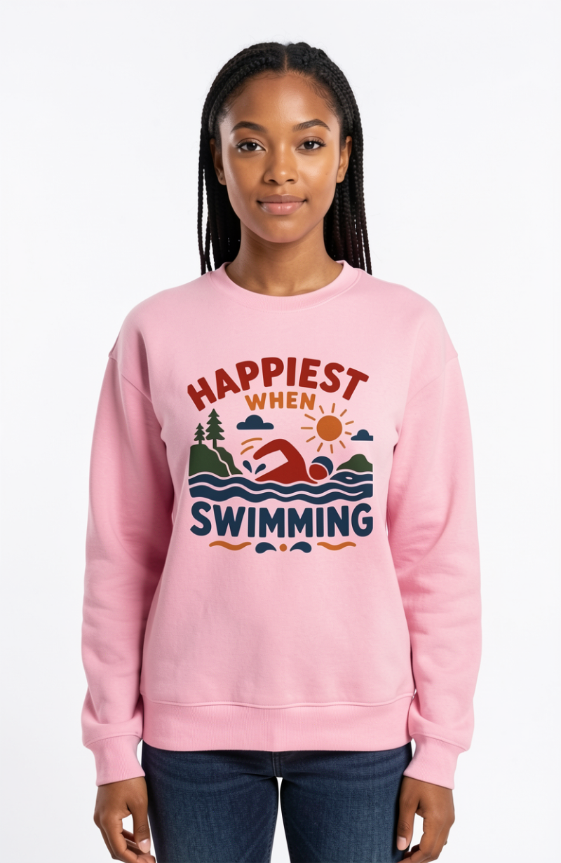 Happiest When Swimming Sweatshirt