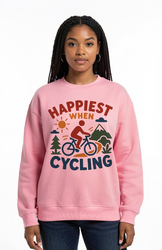 Happiest When Cycling Sweatshirt