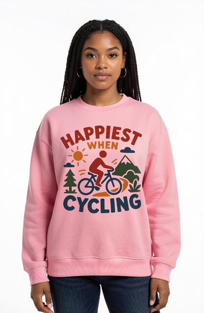 Happiest When Cycling Sweatshirt