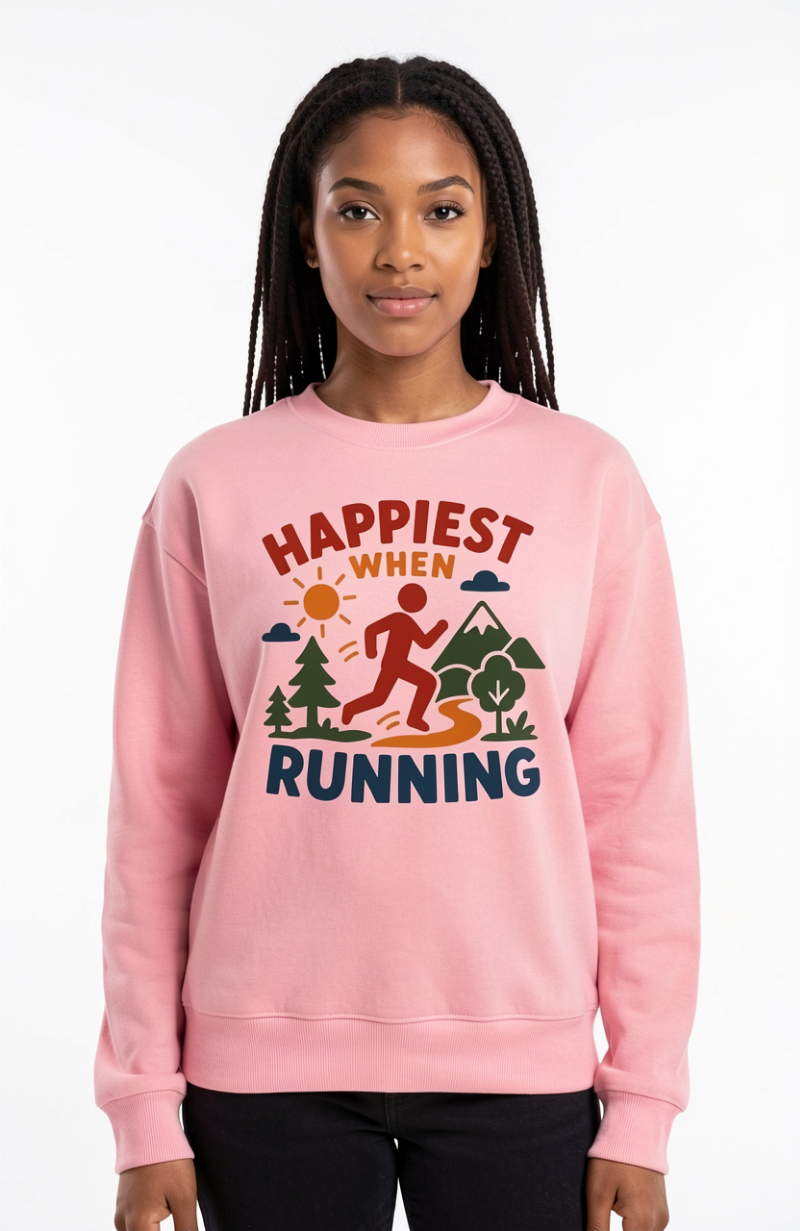 Happiest When Running Sweatshirt