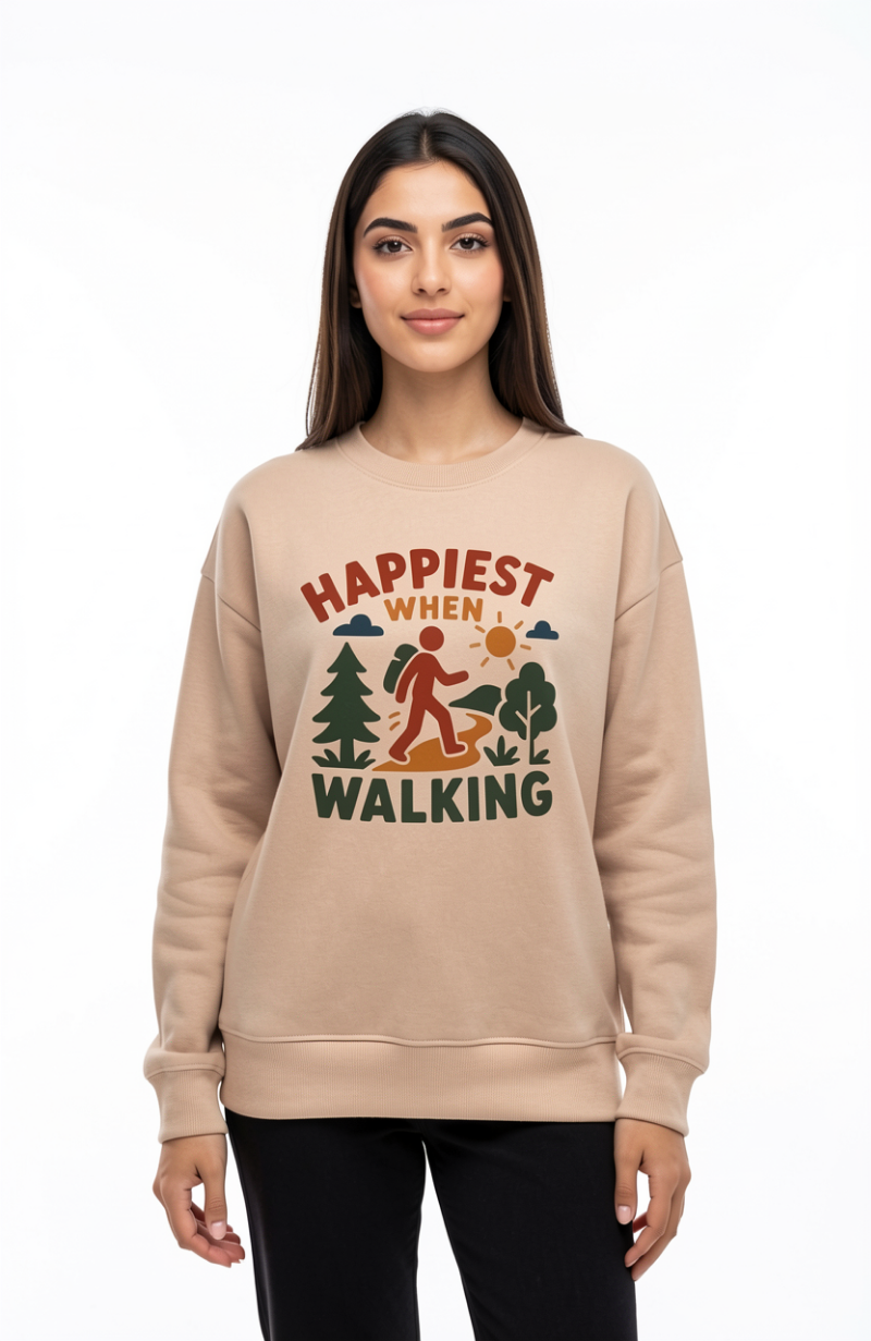 Happiest When Walking Sweatshirt