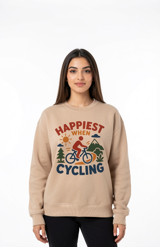 Happiest When Cycling Sweatshirt