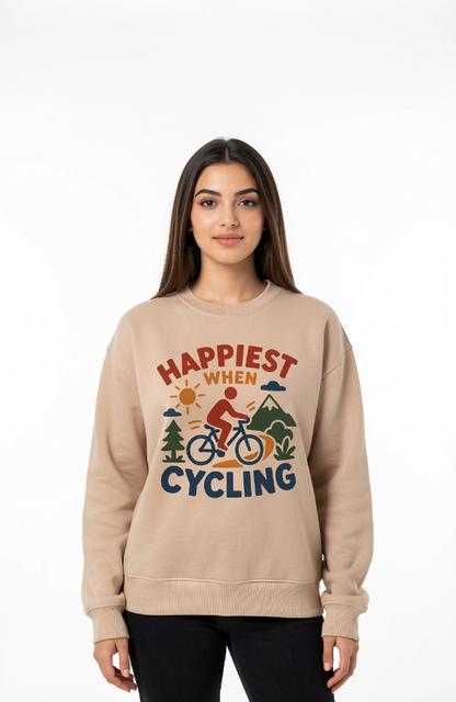 Happiest When Cycling Sweatshirt
