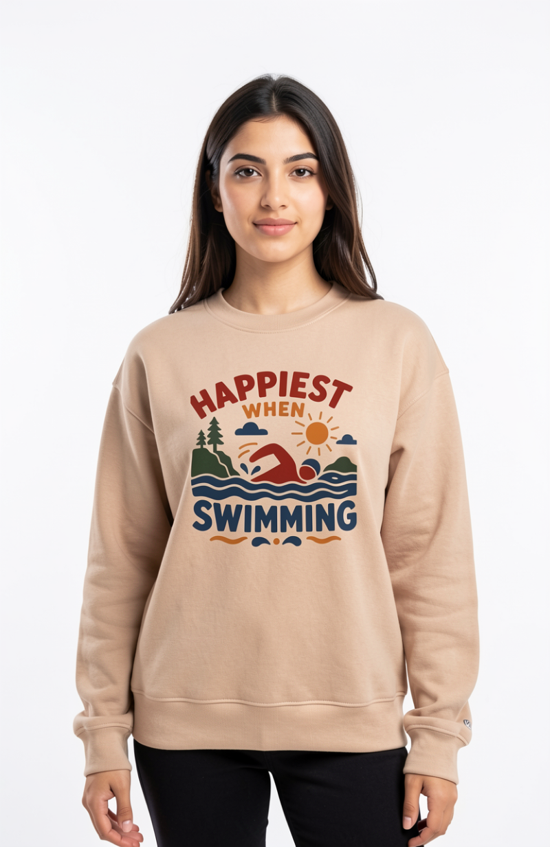 Happiest When Swimming Sweatshirt