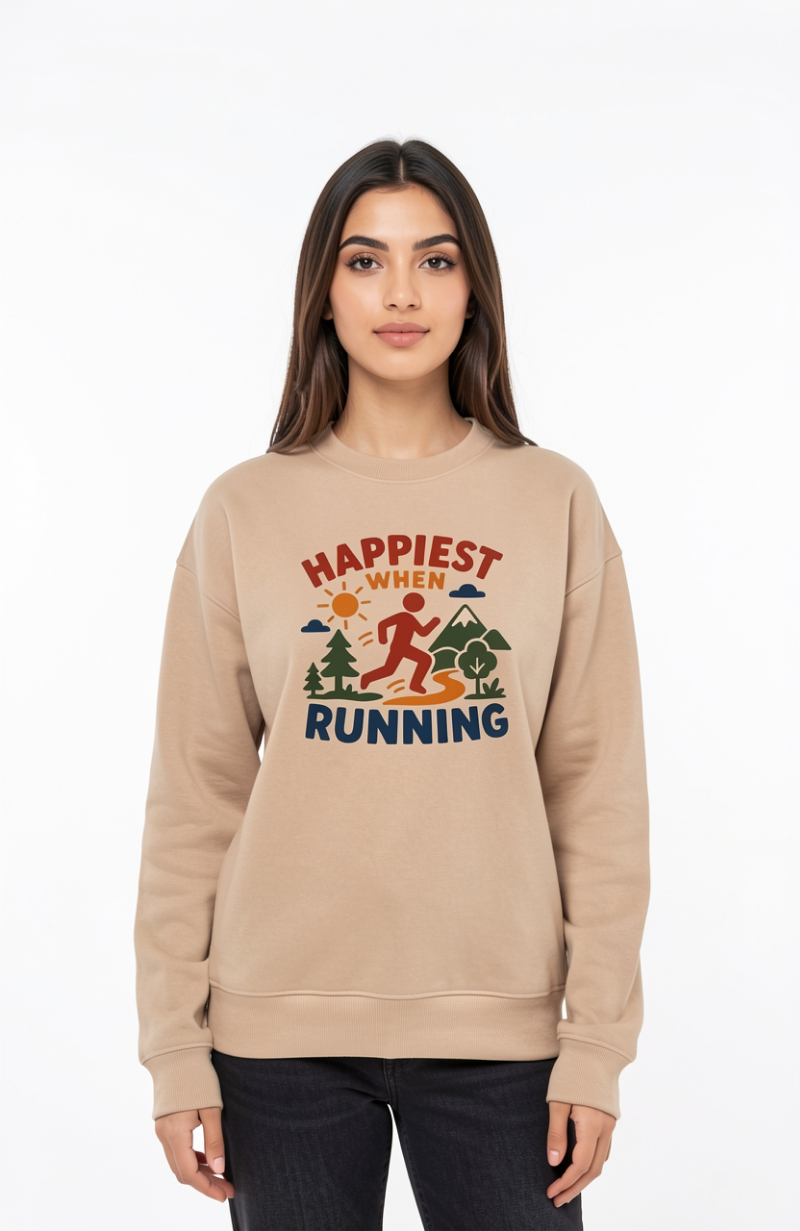 Happiest When Running Sweatshirt