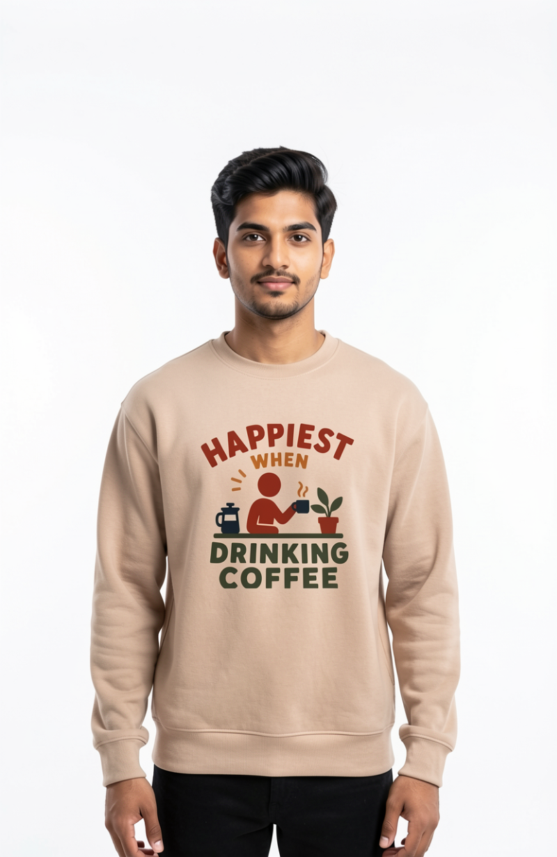 Happiest When Drinking Coffee Sweatshirt