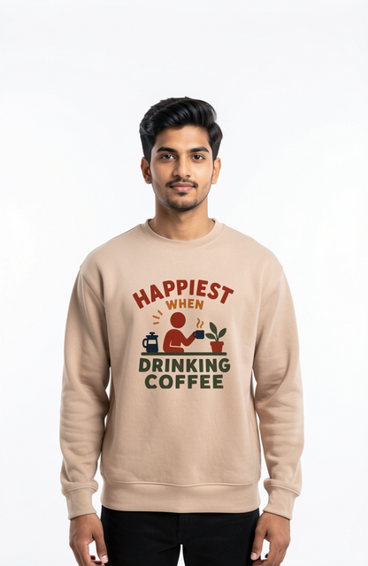 Happiest When Drinking Coffee Sweatshirt
