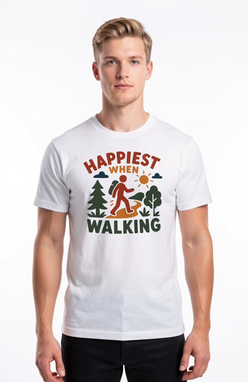 Happiest When Walking T-Shirt