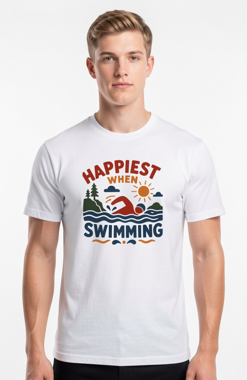 Happiest When Swimming T-Shirt