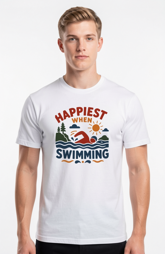 Happiest When Swimming T-Shirt