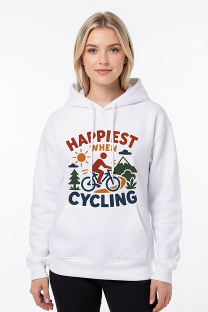 Happiest When Cycling Hoodie