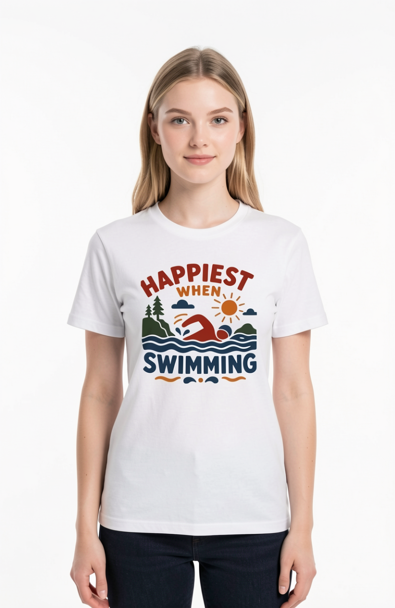 Happiest When Swimming T-Shirt