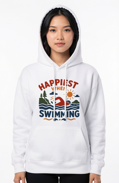 Happiest When Swimming Hoodie