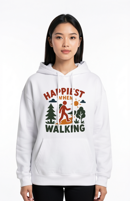 Happiest When Walking Hoodie