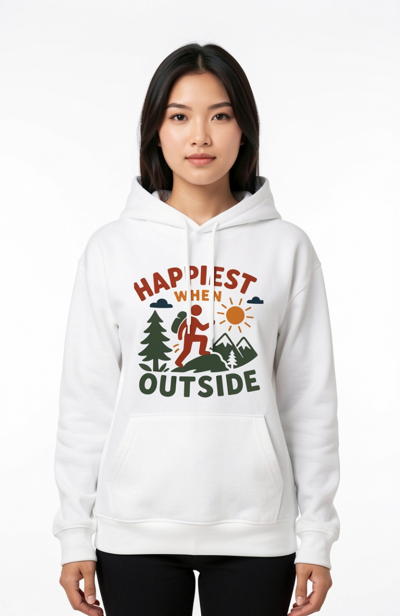 Happiest When Outside Hoodie