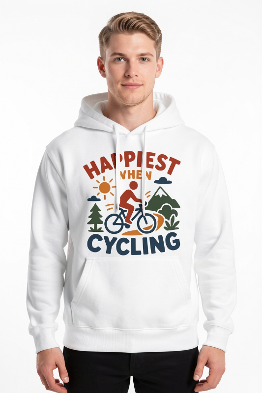 Happiest When Cycling Hoodie