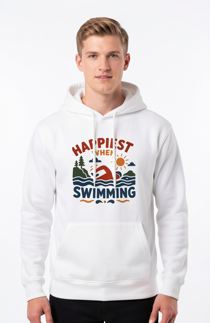 Happiest When Swimming Hoodie