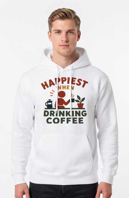 Happiest When Drinking Coffee Hoodie
