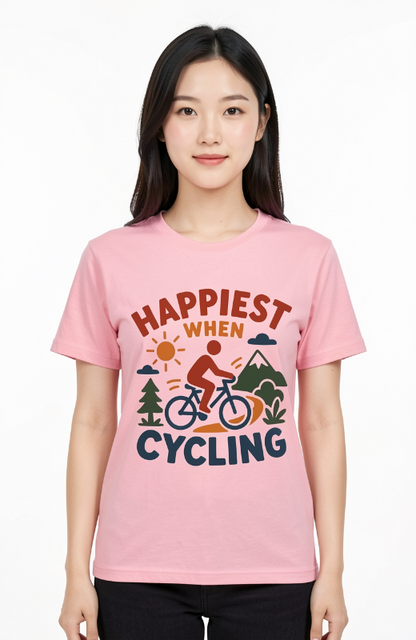Happiest When Cycling T-Shirt