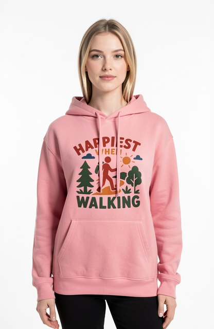 Happiest When Walking Hoodie