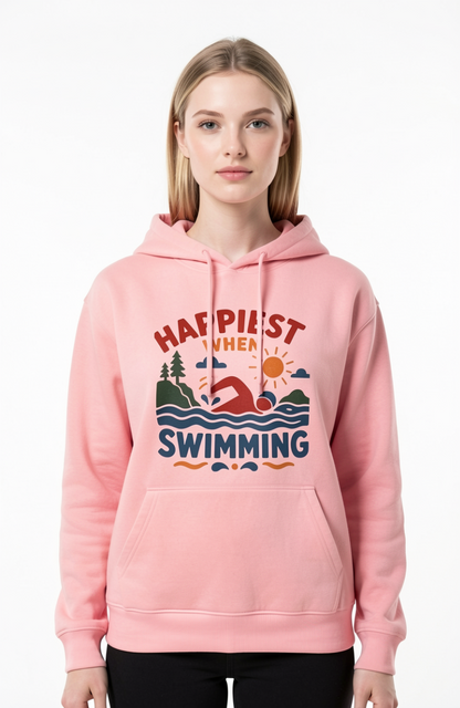 Happiest When Swimming Hoodie