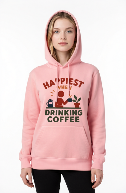Happiest When Drinking Coffee Hoodie