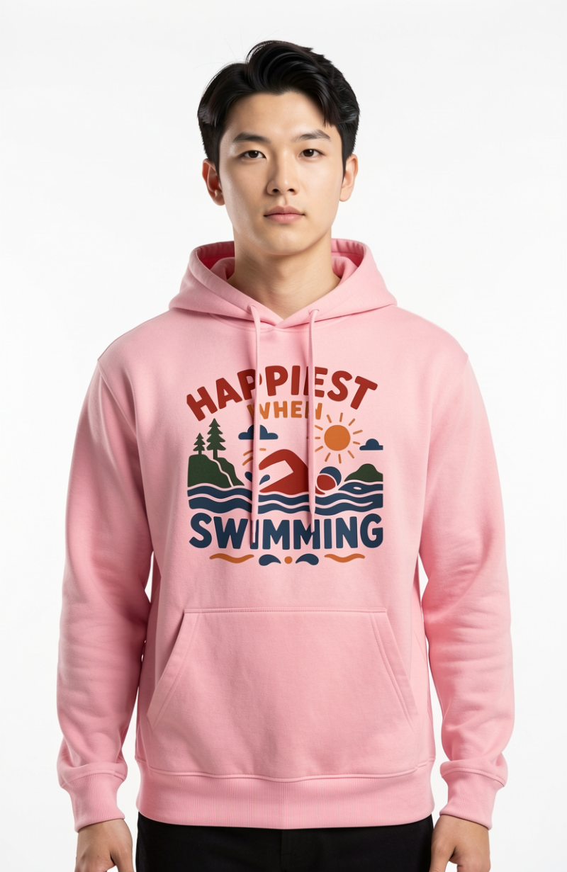 Happiest When Swimming Hoodie