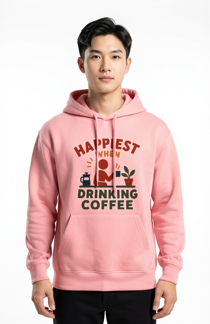 Happiest When Drinking Coffee Hoodie