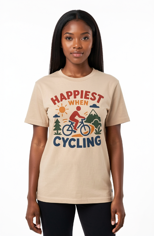 Happiest When Cycling T-Shirt