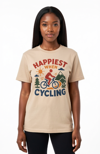 Happiest When Cycling T-Shirt
