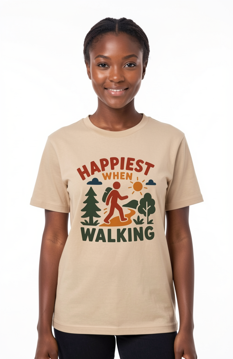 Happiest When Walking T-Shirt