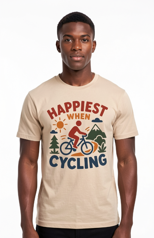 Happiest When Cycling T-Shirt